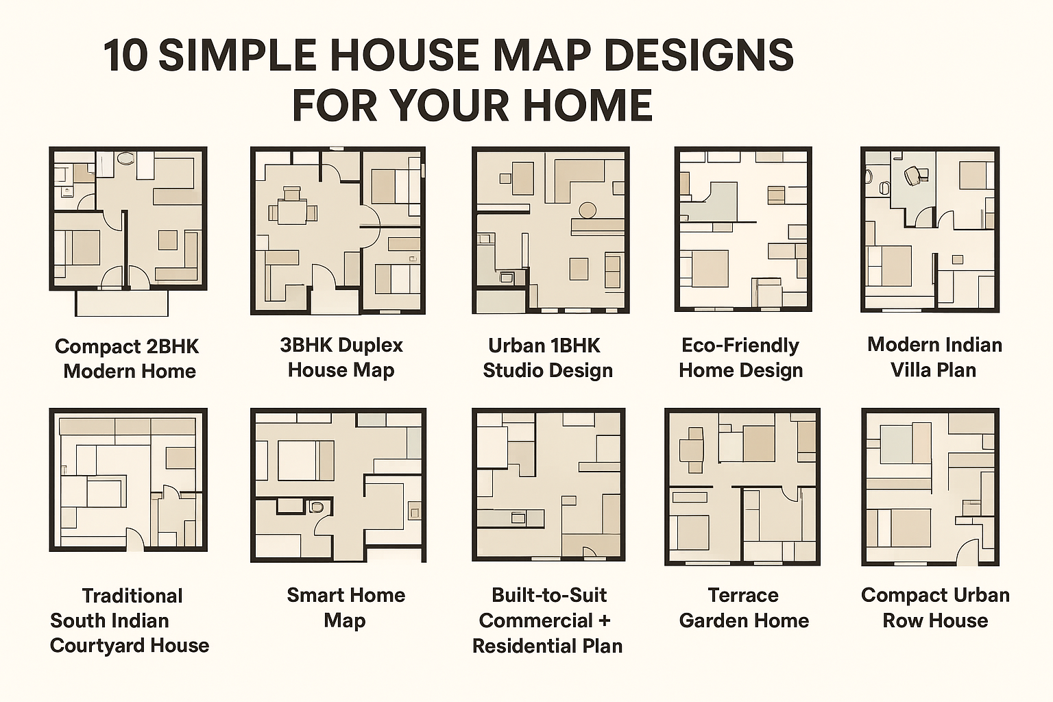10 Simple House Map Designs for a Modern Lifestyle in India