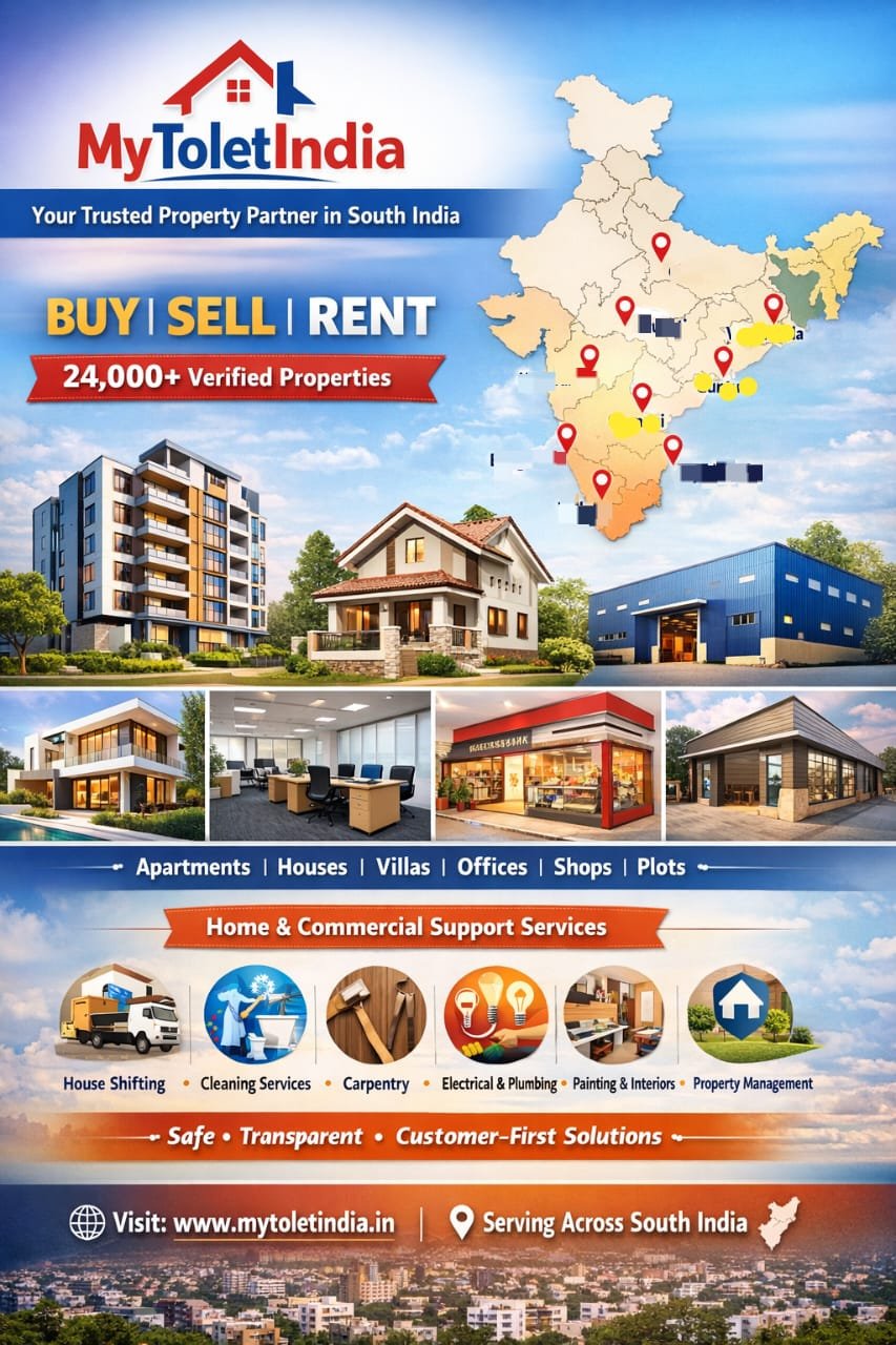 Find Verified Properties in South India | MyToletIndia Real Estat