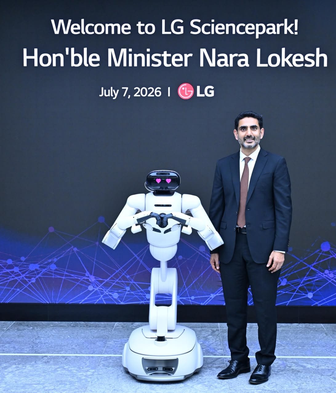 Andhra Pradesh Minister Nara Lokesh Meets LG Electronics Global and India CEOs in Seoul