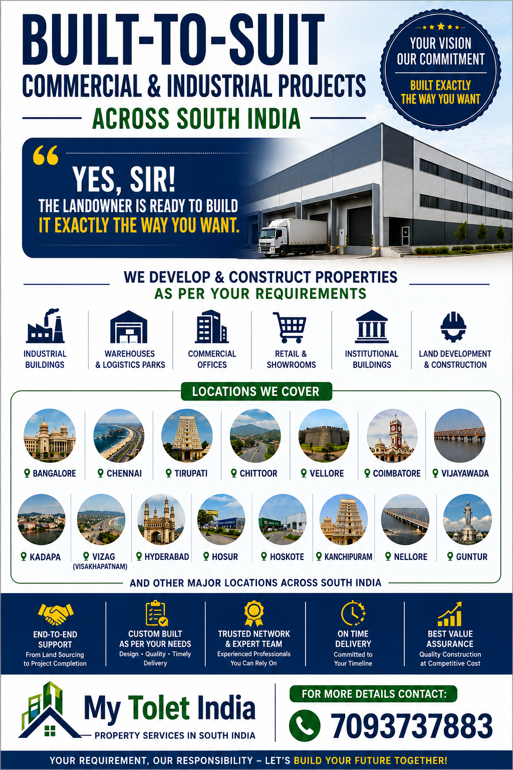 Customized Commercial, Industrial, Warehouse and Institutional Projects Now Available in Major Cities Across the Region